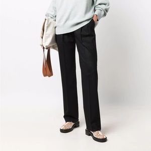 Loulou Studio Kempe straight leg wool pants